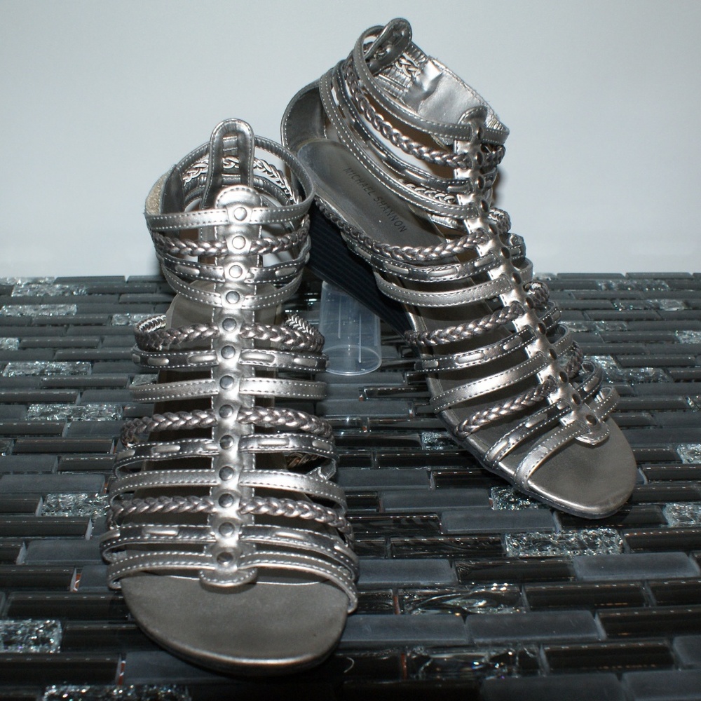Women's Michael Shannon Gladiator Wedges, Size 8.5